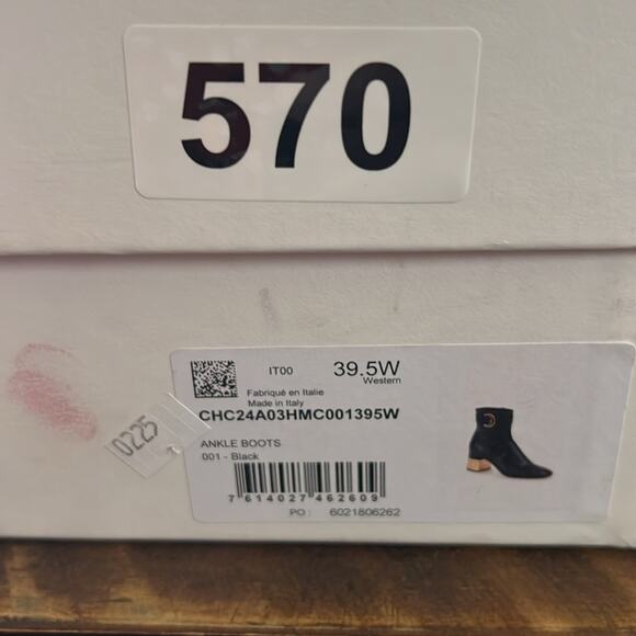 Chloé Alizè Zip Detailed Ankle Boots Goatskin Leather Black NEW EU 39.5 US 9.5 - Picture 14 of 14